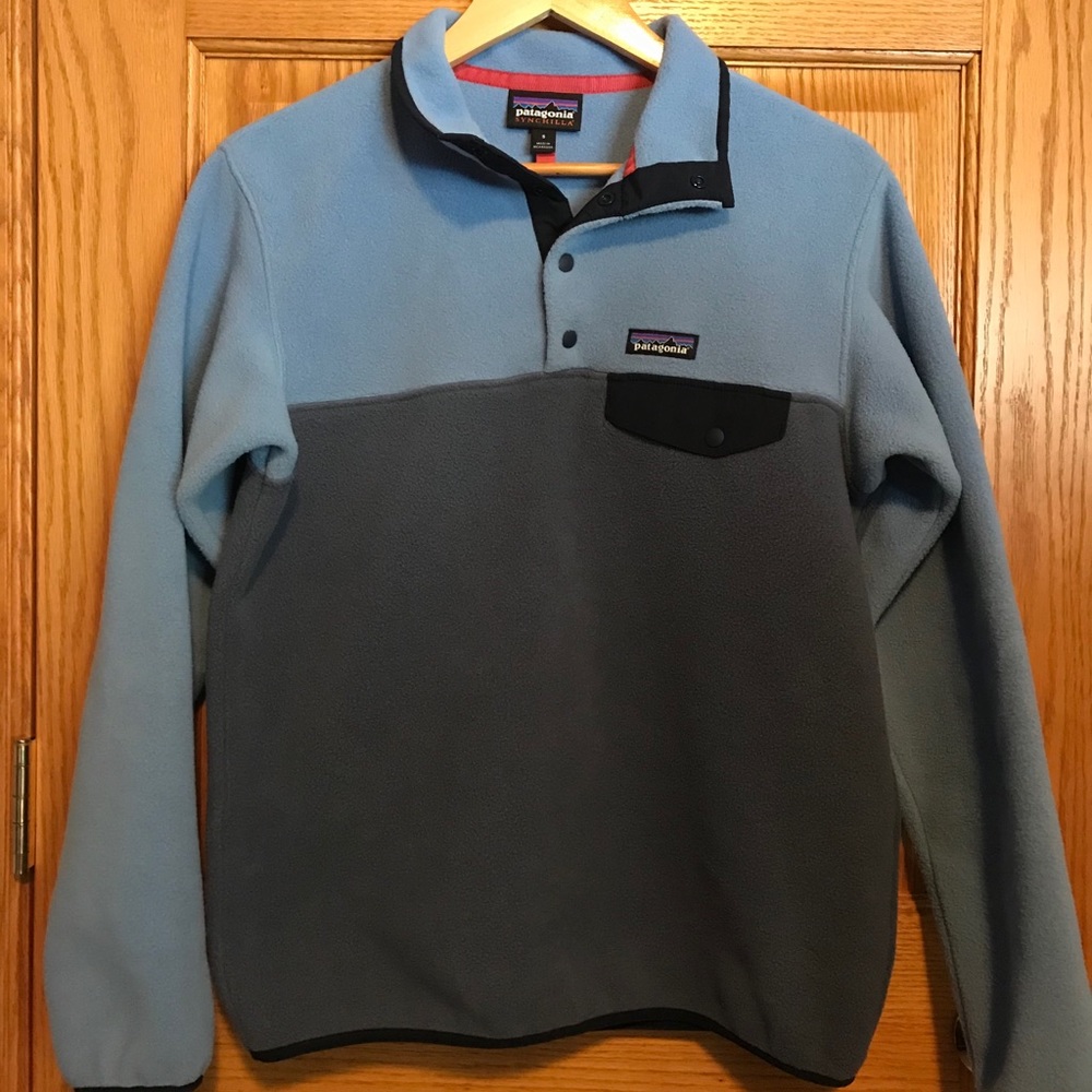 Patagonia Synchilla S Blue Button Up Fleece